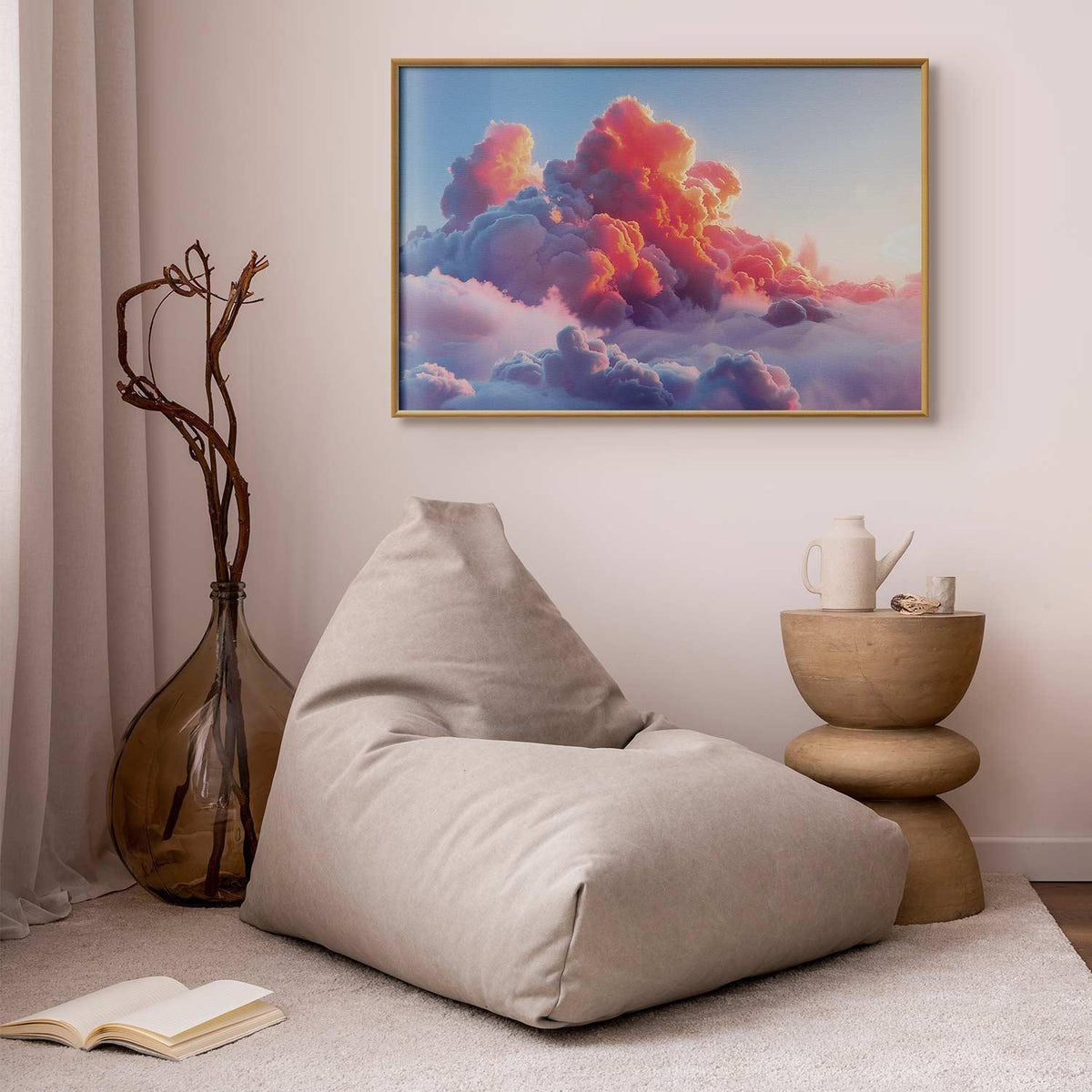 Poster - Dusk Spectacle: Clouds in Shades of Pink and Purple