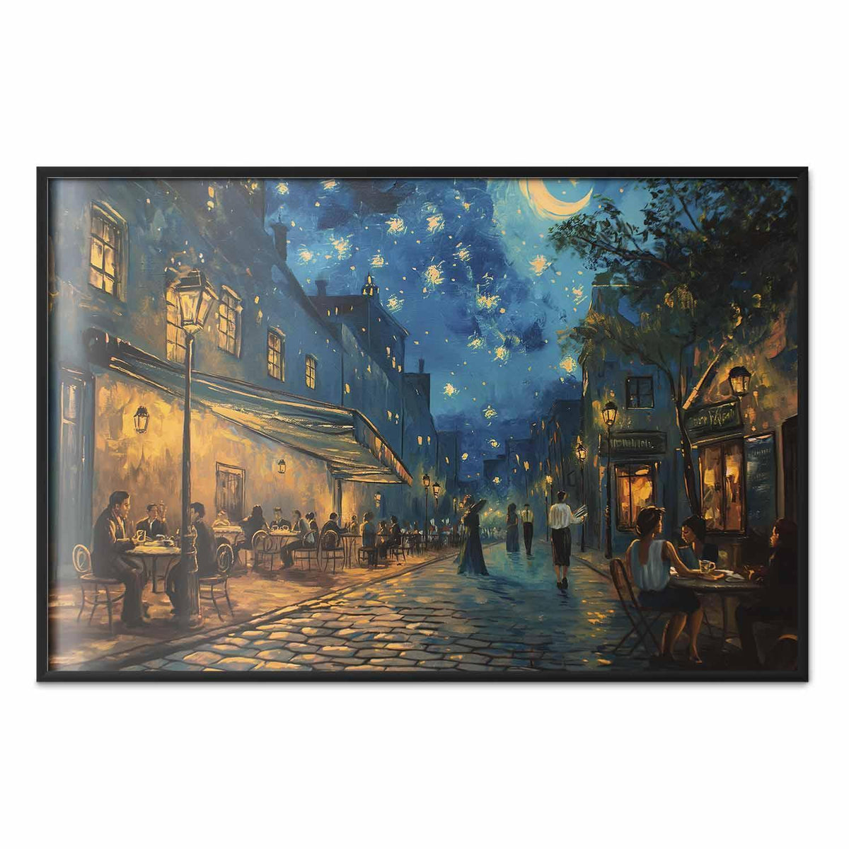 Poster - Paris street – a painting inspired by Vincent van Gogh's style