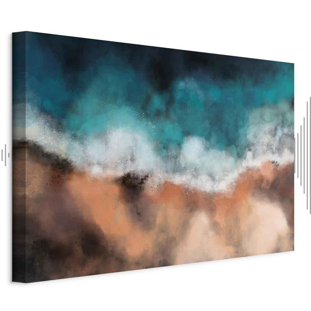 Leinwandbild - Waves in the Sand (1 Part) Wide