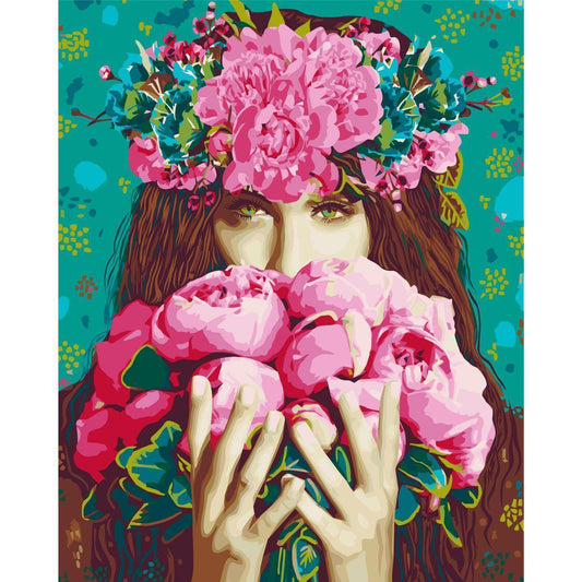 Malen nach Zahlen - Green-Eyed Woman