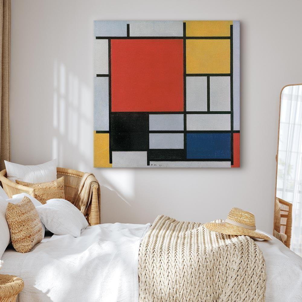 Leinwandbild - Piet Mondrian – Composition with red, yellow blue and black