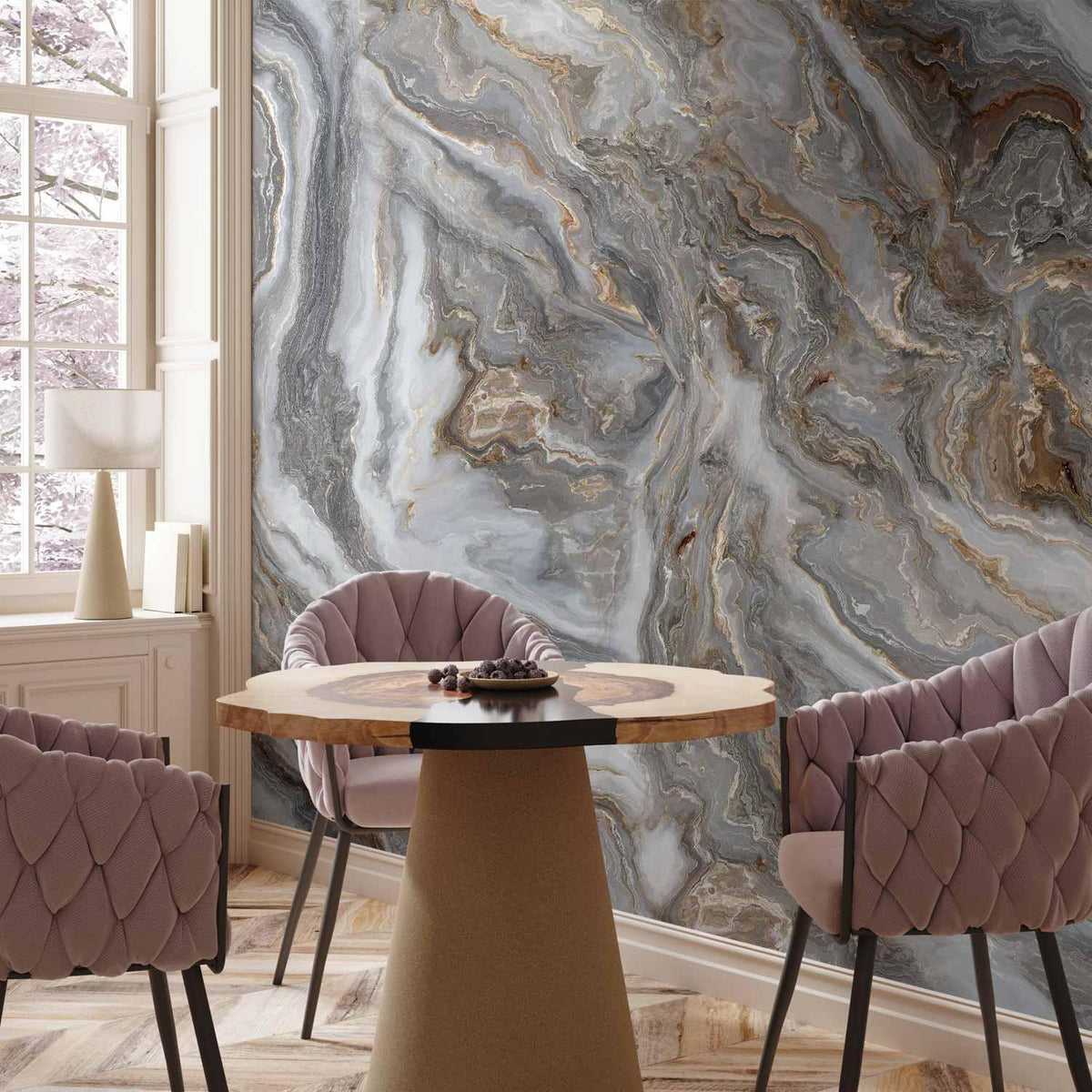 Fototapete - Stone Abstractions - Marble Textures in Neautral Tones