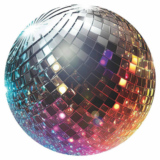 Runde Fototapete - Silver disco ball