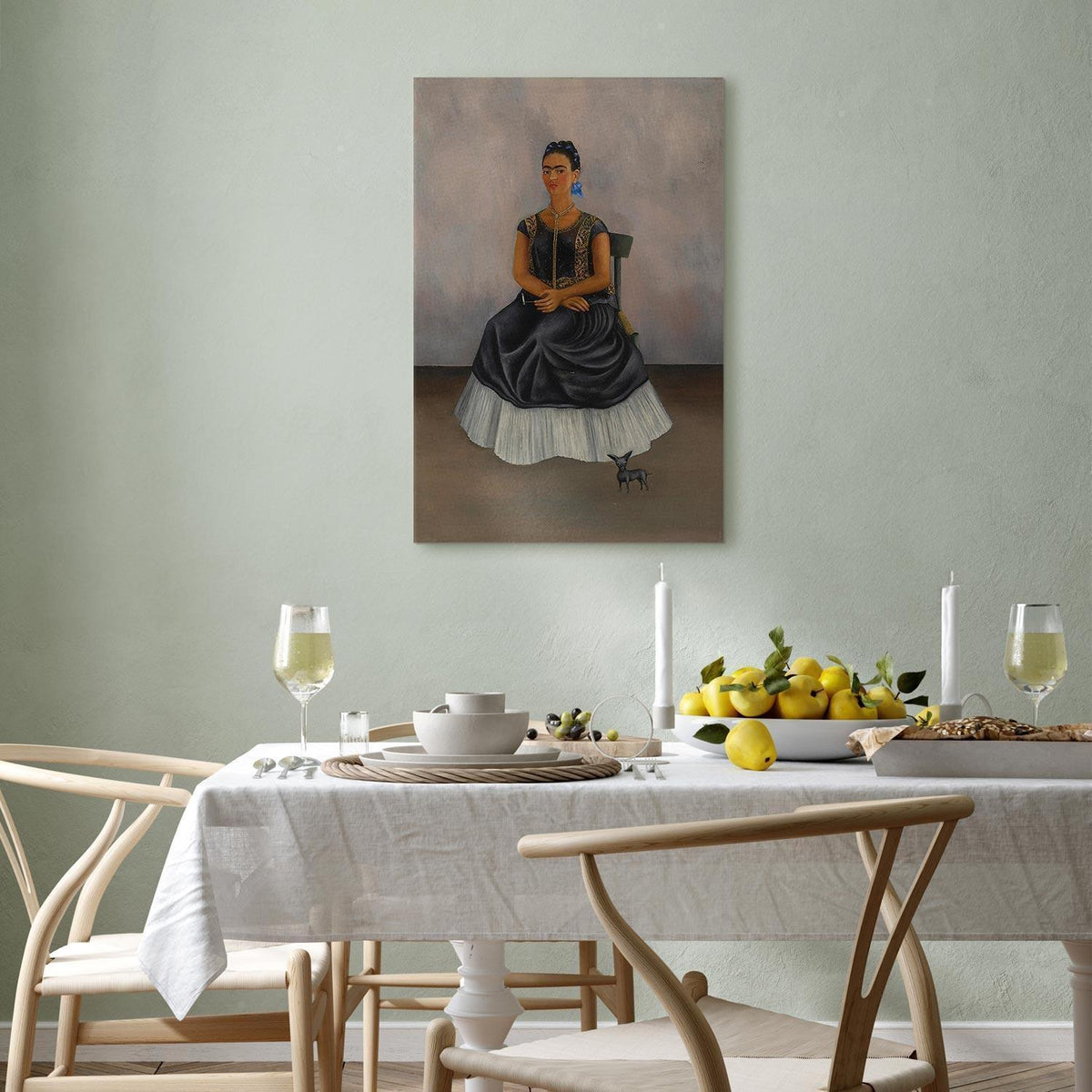 Leinwandbild - Frida Kahlo – Itzcuintli Dog with Me