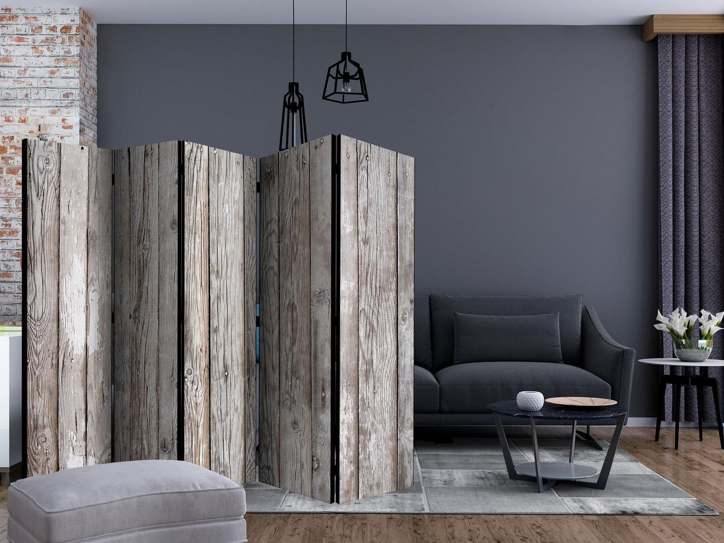 Paravent - Scandinavian Wood II Artgeist