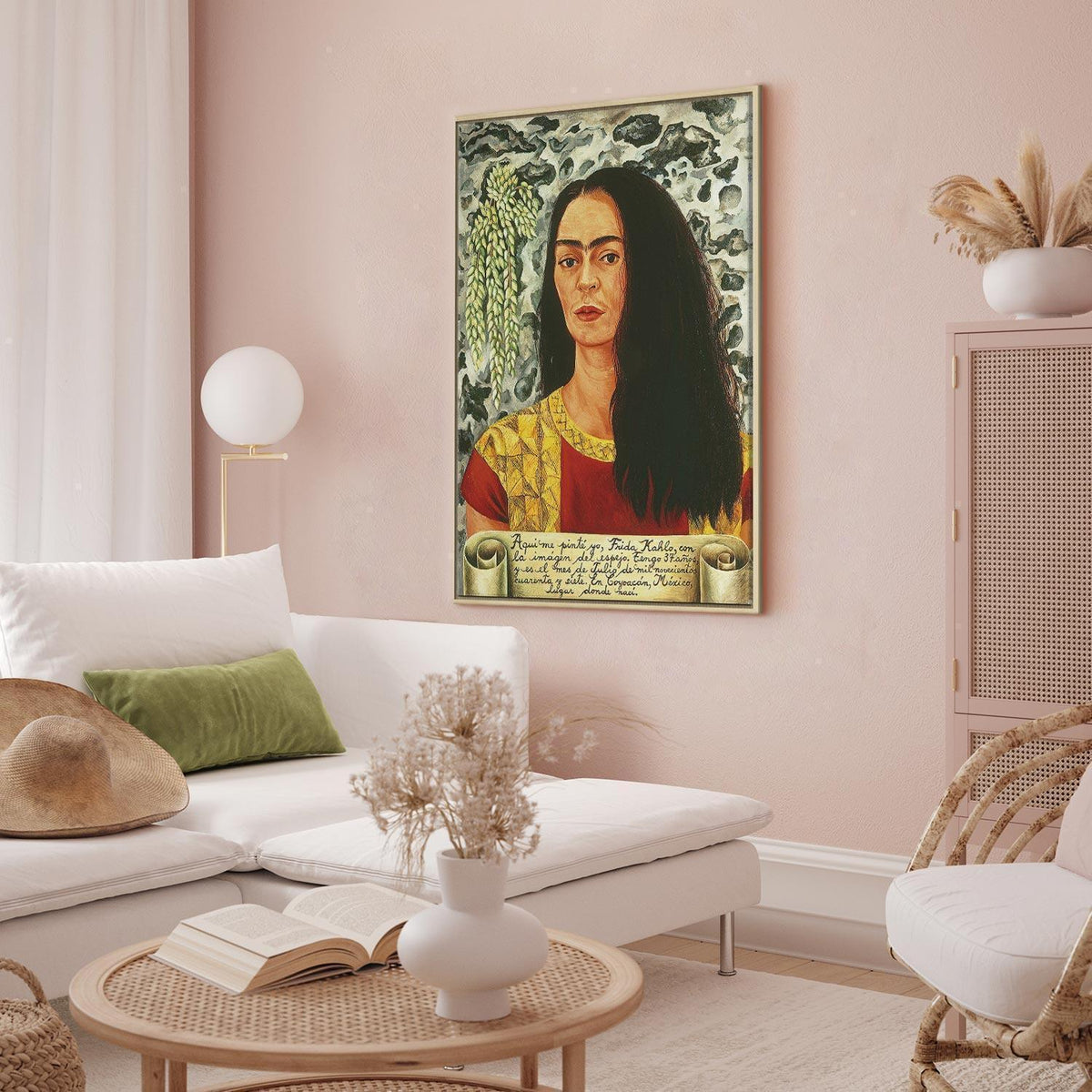 Leinwandbild - Frida Kahlo – Self-Portrait with Loose Hair