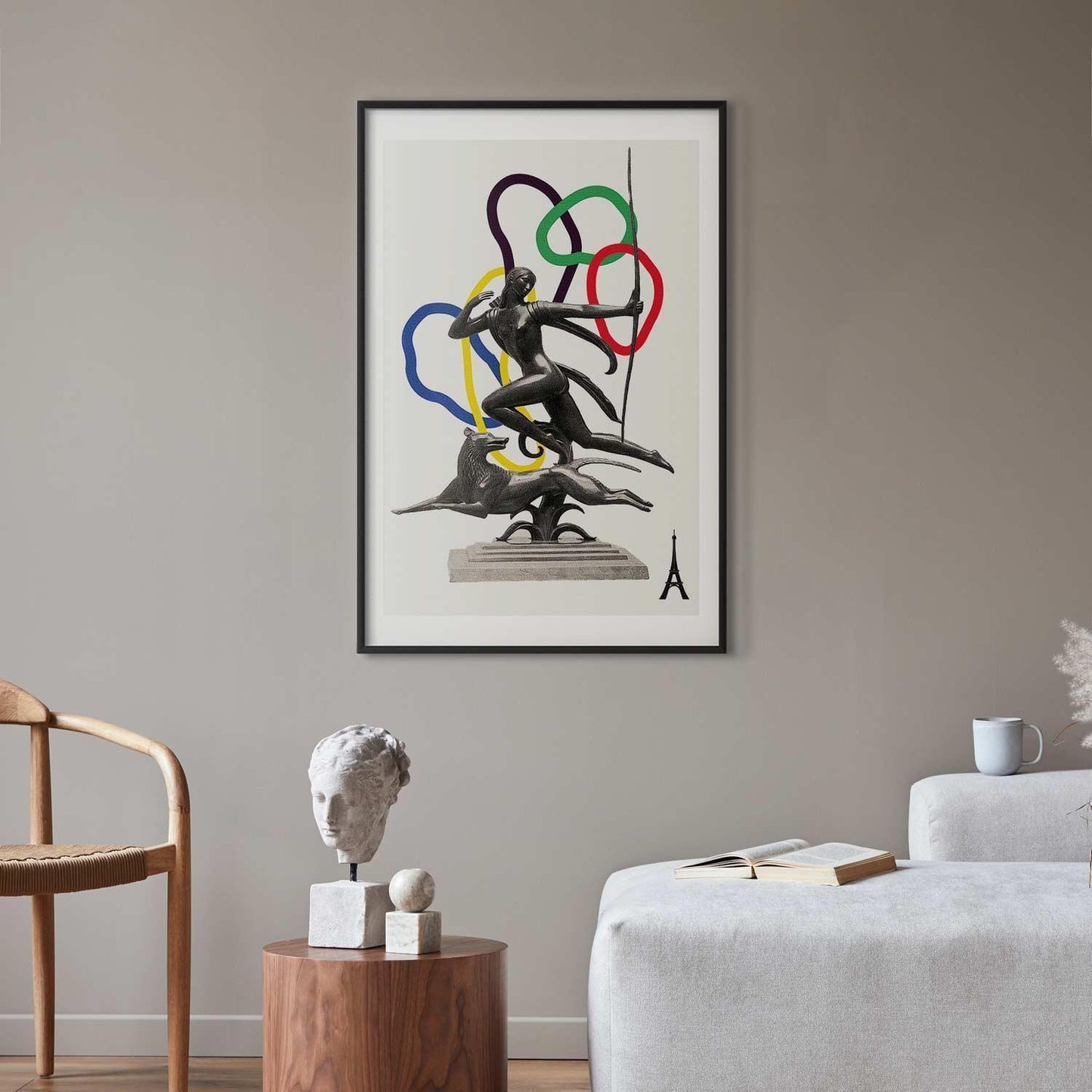 Poster - Collage Graphic - Woman Shooting a Bow Artgeist