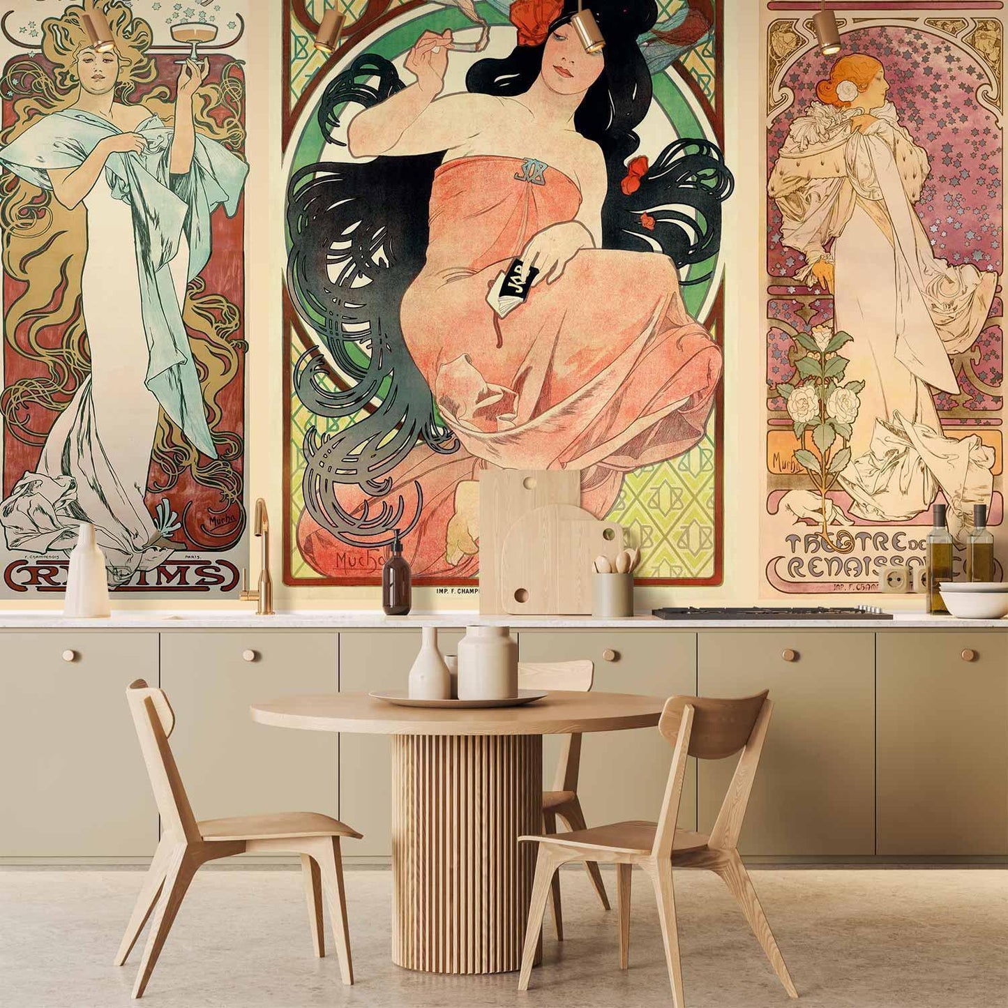 Fototapete „Alphonse Mucha – Women’s“ – Jugendstilkunst für Ihr Zuhause