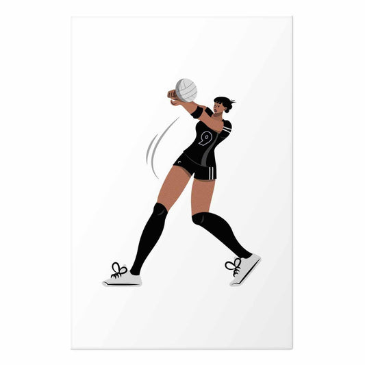 Poster - Illustration - Female Volleyball Team Player
