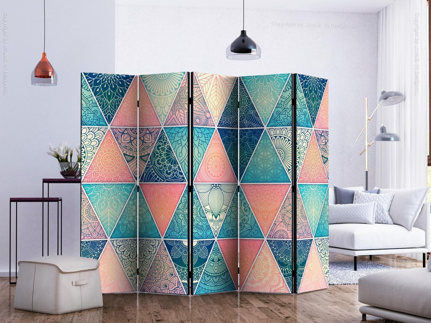 Paravent - Oriental Triangles II Artgeist