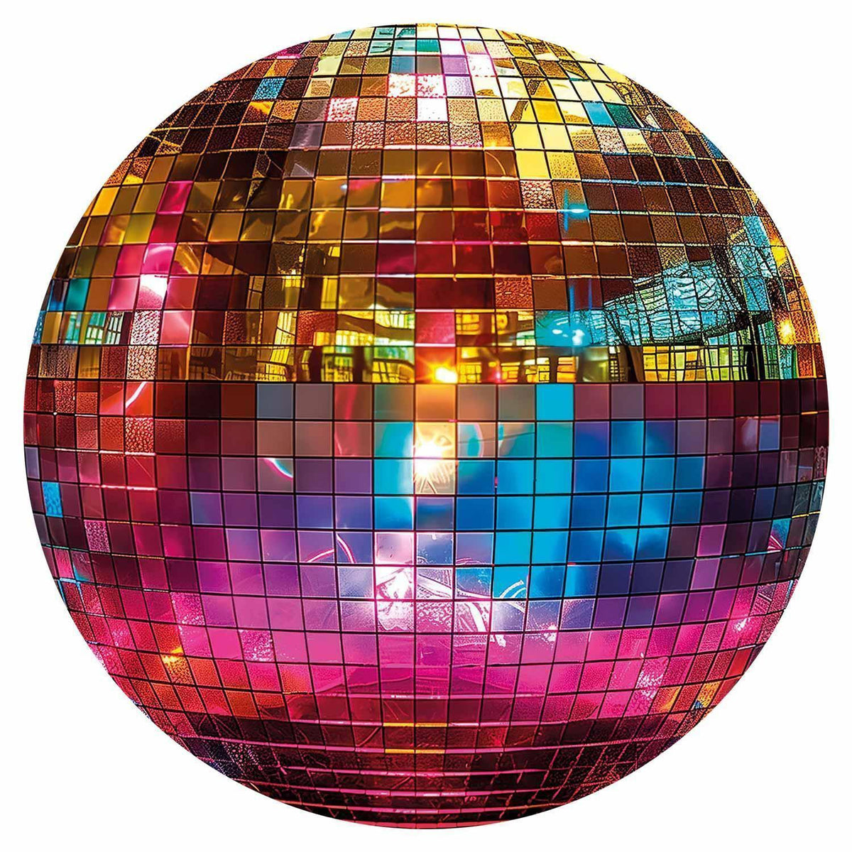 Fototapete Goldene Discokugel 3D – Rund