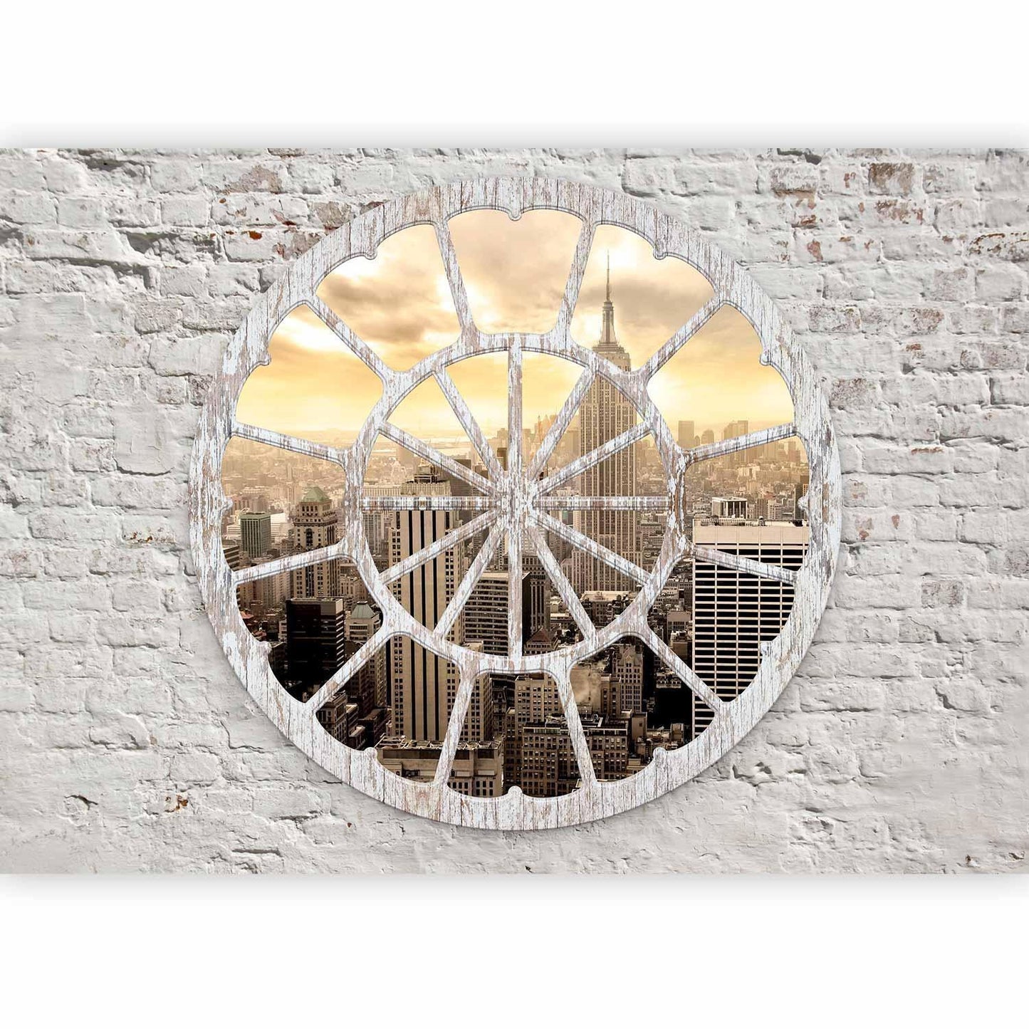 Fototapete – New York Skyline durch das Fenster