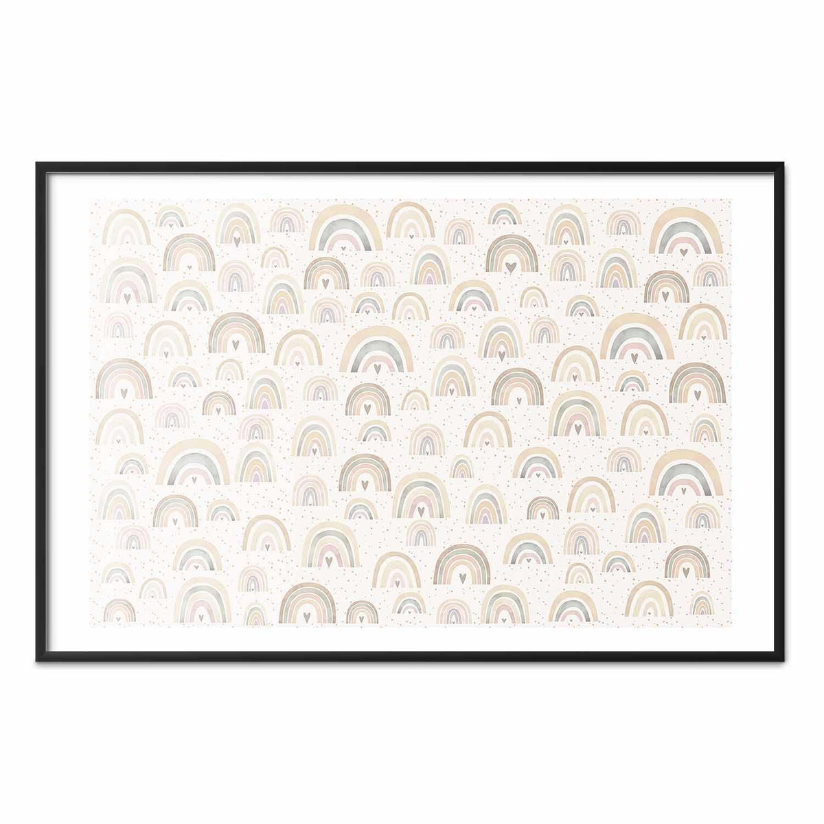 Poster - Rainbows and Hearts