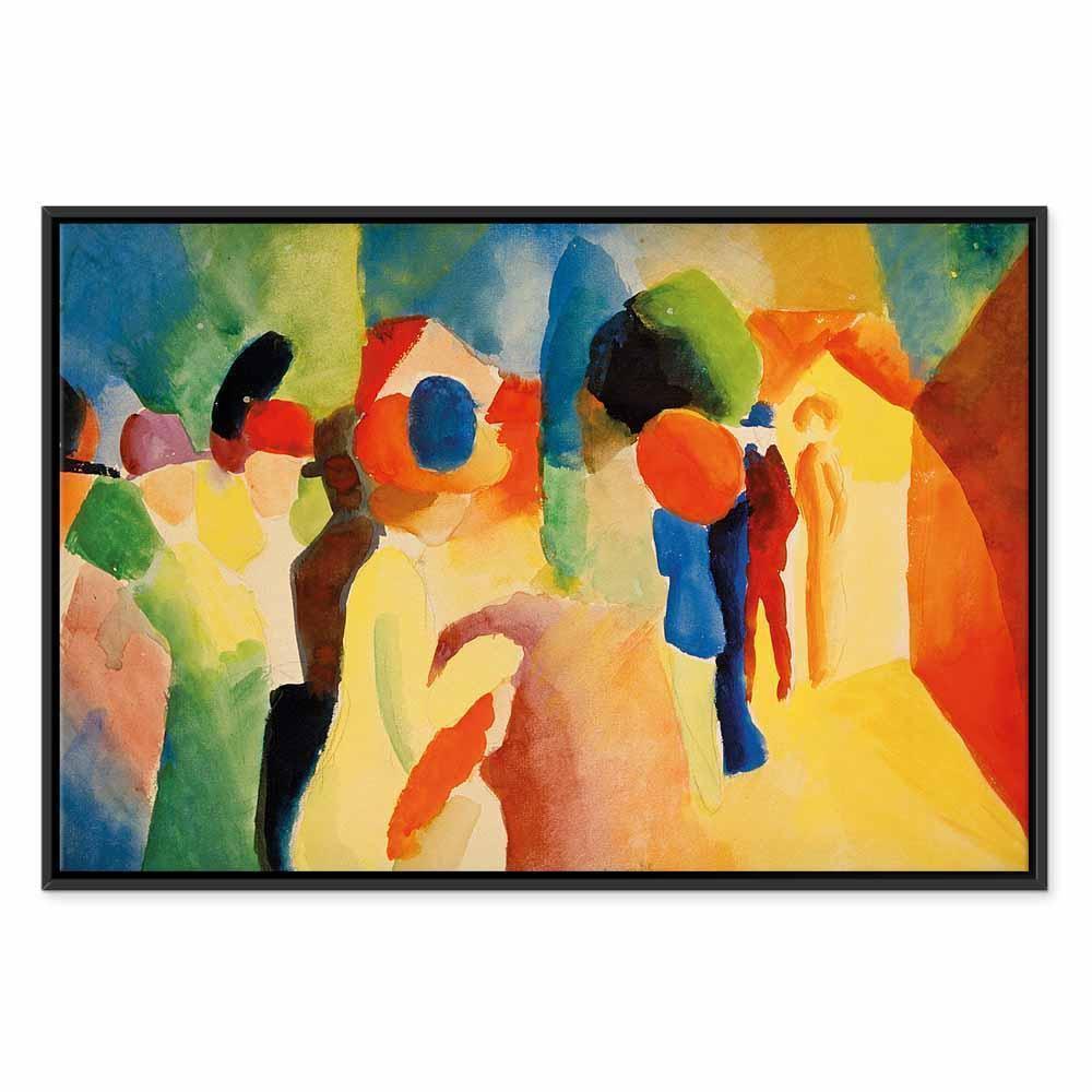 Leinwandbild - August Macke – With a Yellow Jacket