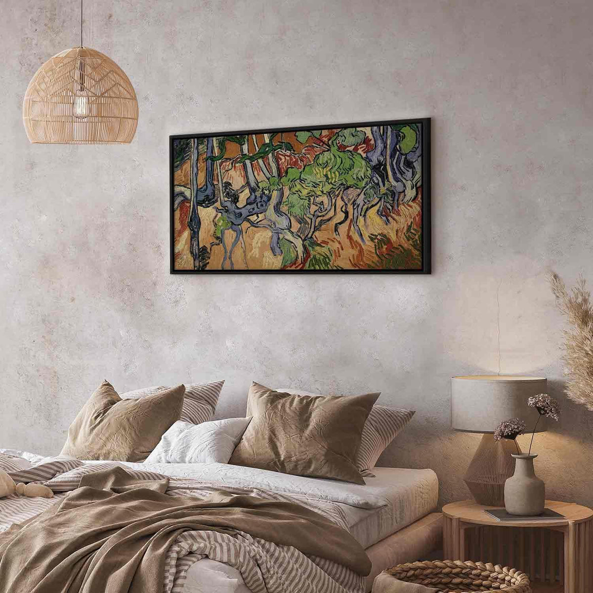 Leinwandbild - Vincent Van Gogh – Tree roots