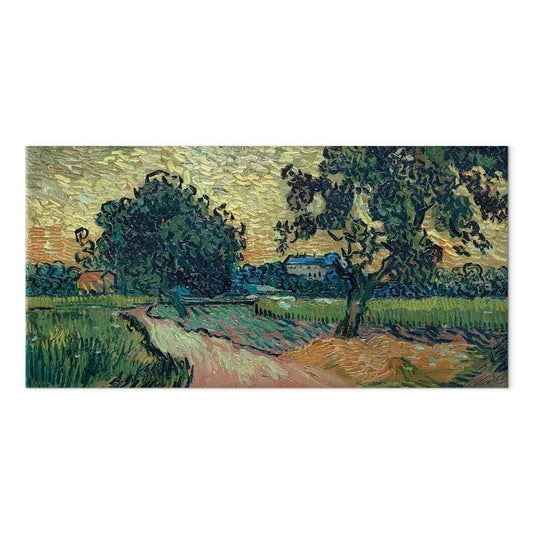 Leinwandbild - Vincent Van Gogh – Landscape with the Chateau of Auvers at Sunset