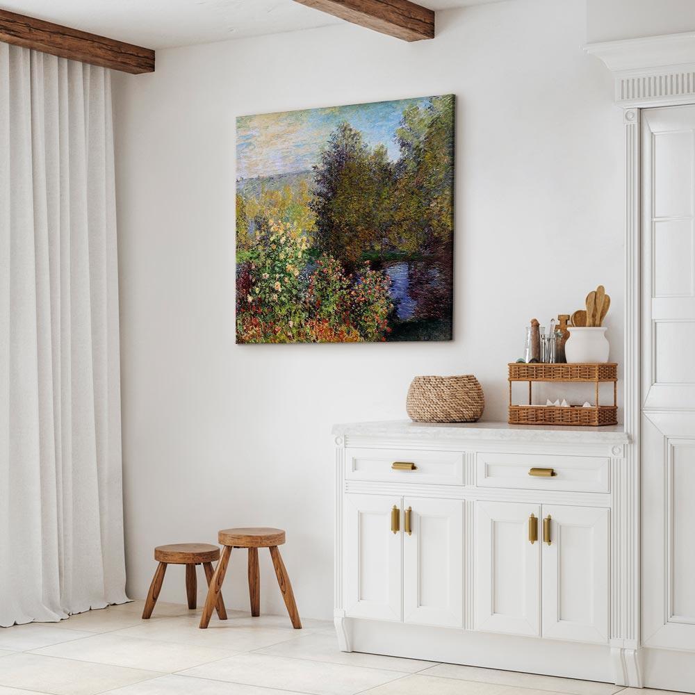 Leinwandbild - Claude Monet – Coin de jardin à Montgeron