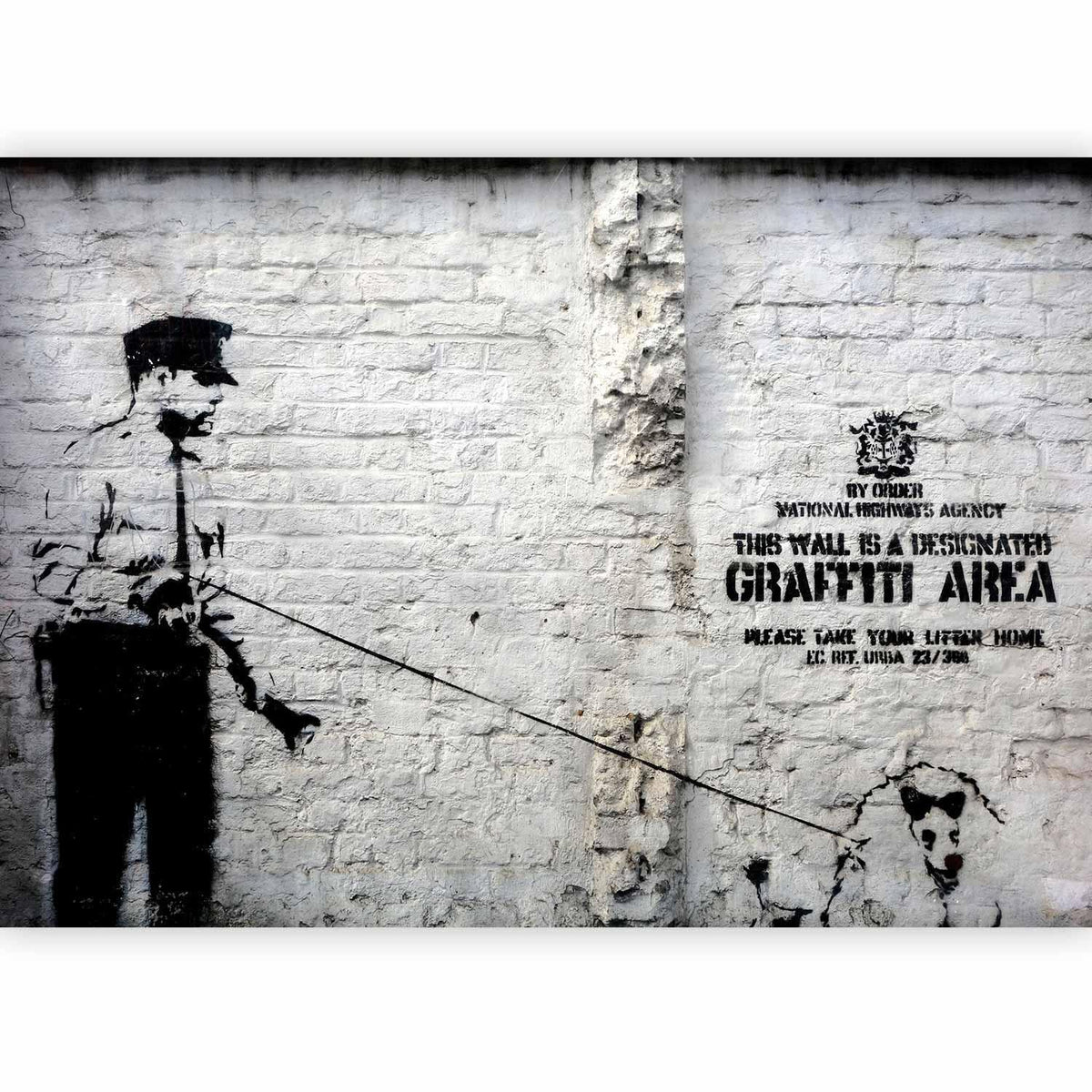 Fototapete - Banksy - Graffiti Area