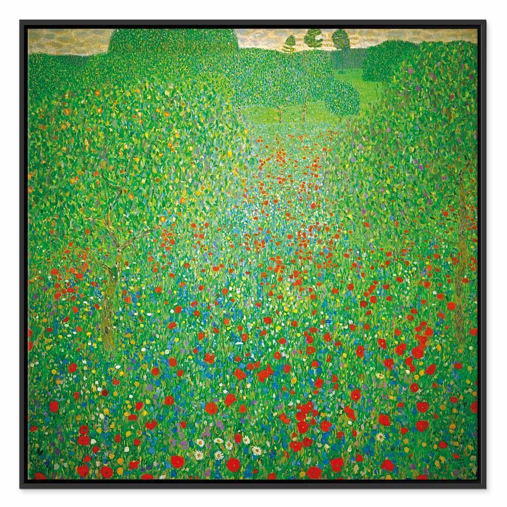 Leinwandbild - Gustav Klimt – Poppy Field