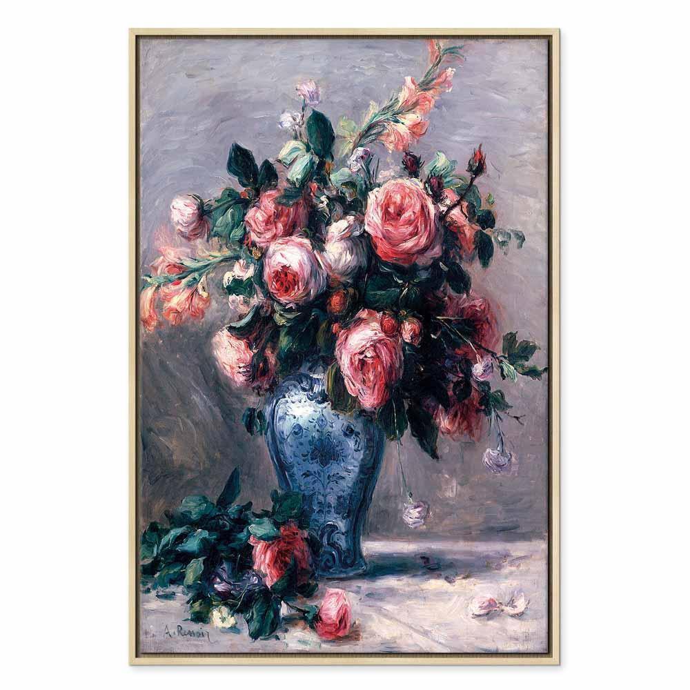 Leinwandbild - Pierre-Auguste Renoir – Vase of Roses