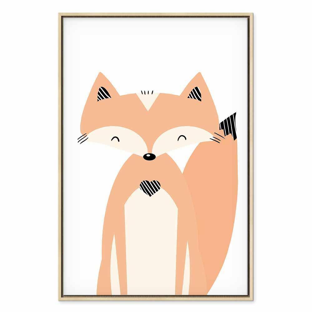 Leinwandbild - Happy Fox (1 Part) Vertical