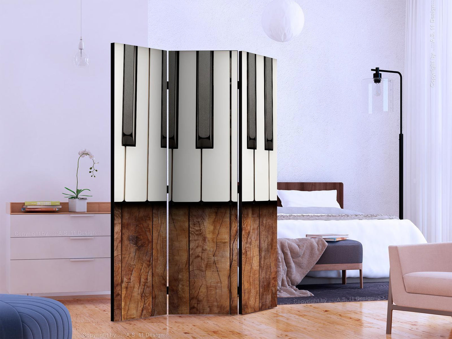 Paravent - Inspired by Chopin - mahogany Artgeist