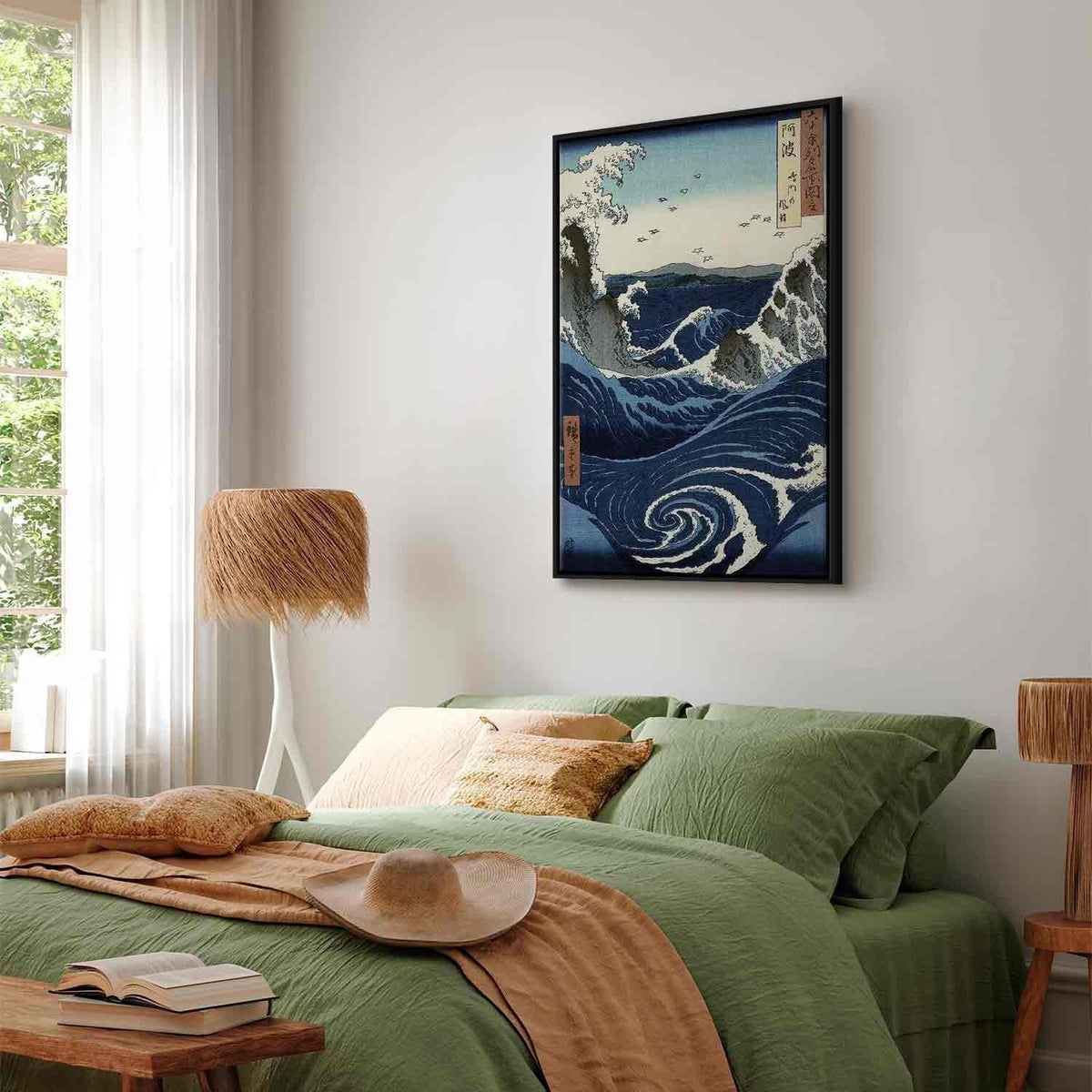 Leinwandbild - Utagawa Hiroshige – View of the Naruto whirlpools at Awa