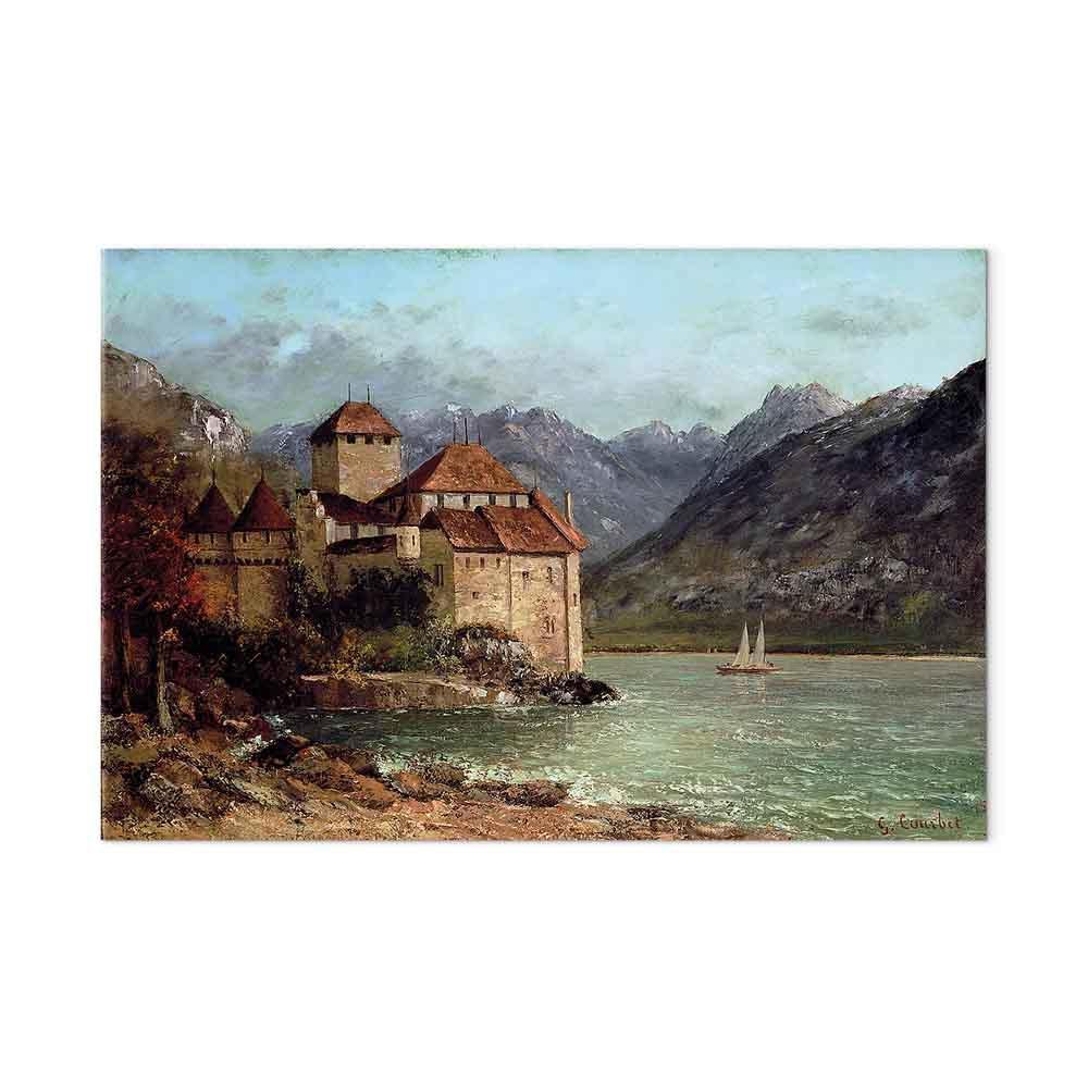 Leinwandbild - Gustave Courbet -Chillon Castle