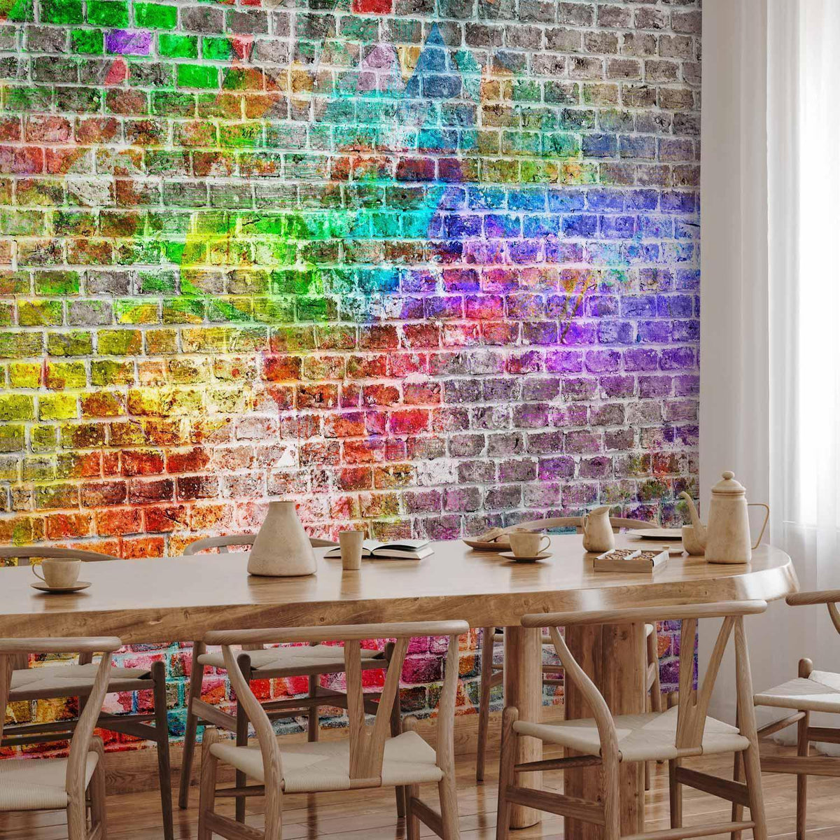 Fototapete - Rainbow Wall