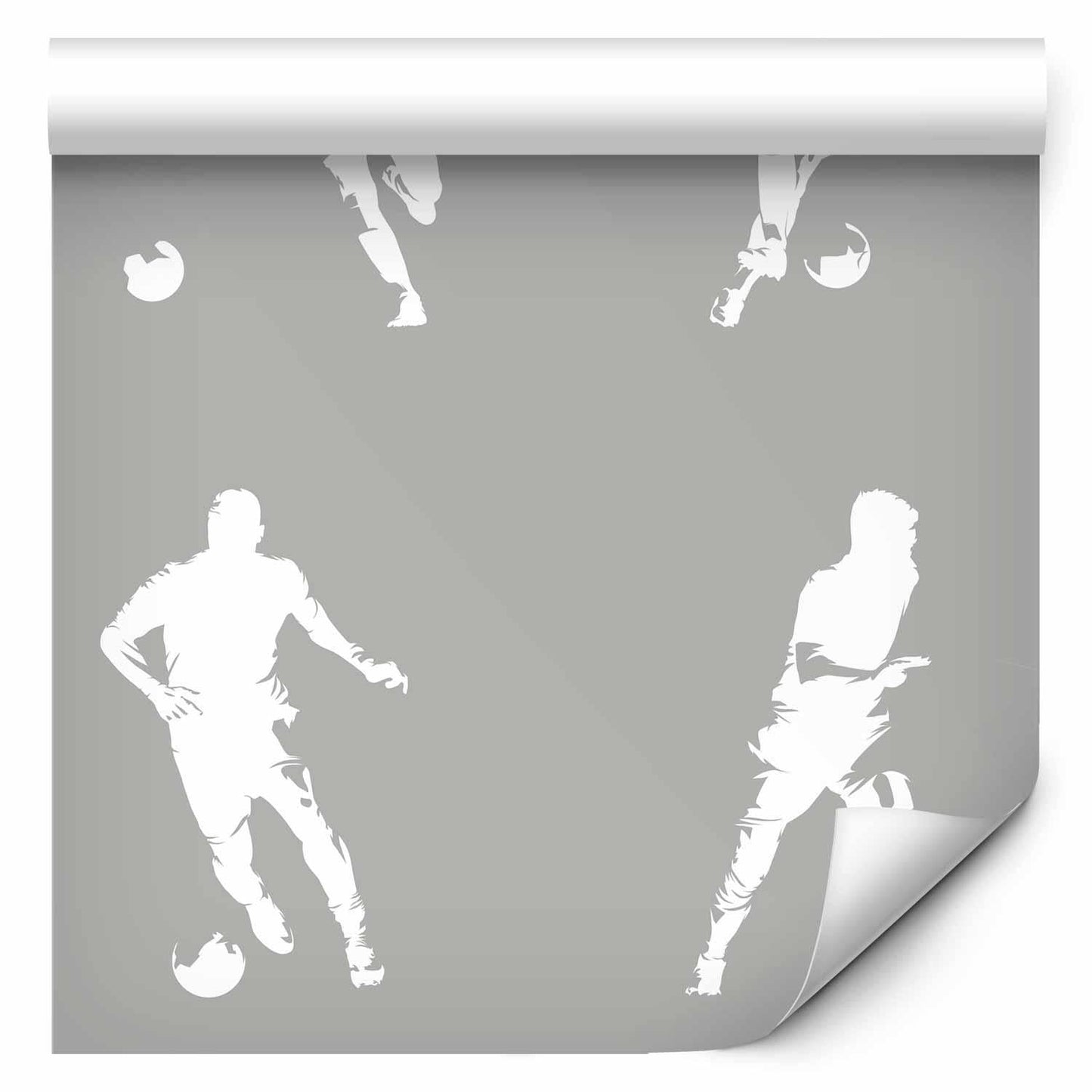 Vliestapete mit Fußballspielern in Bewegung – modernes Design