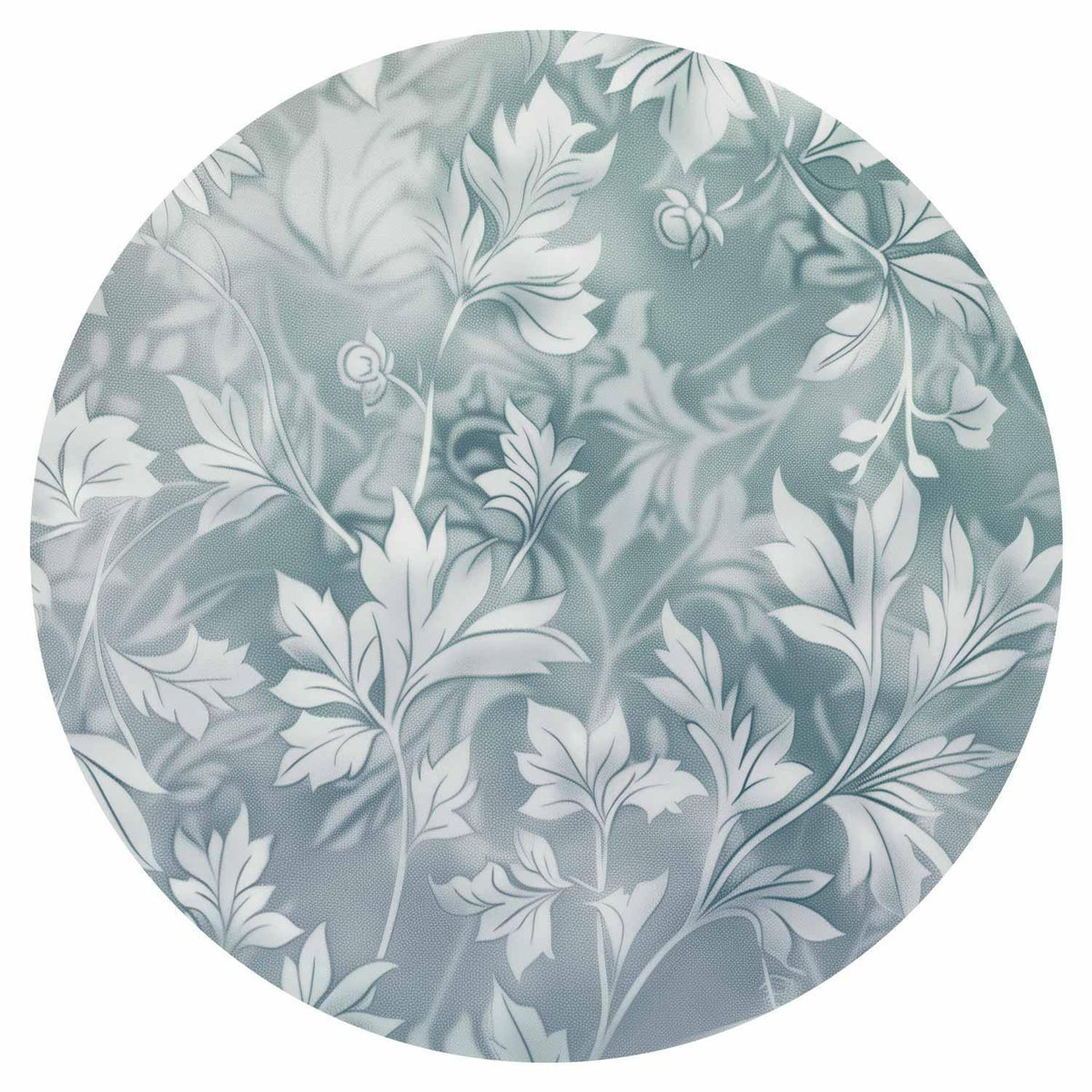Runde Fototapete - Distressed floral patterns in muted turquoises