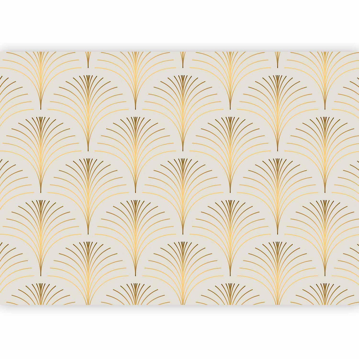 Fototapete - Gold Linear Pattern on Marble Background