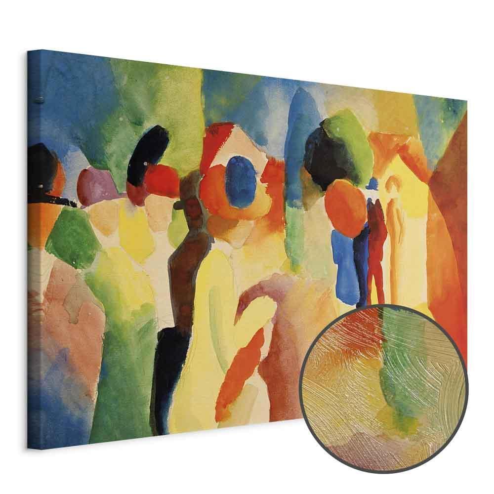 Leinwandbild - August Macke – With a Yellow Jacket