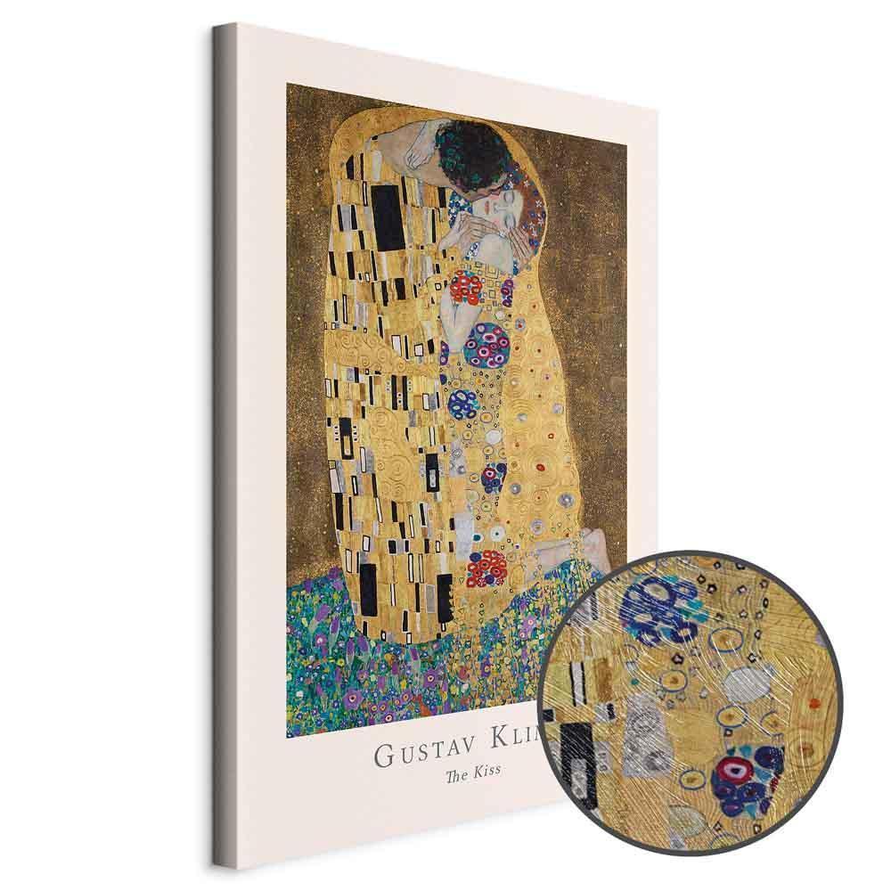 Leinwandbild - Gustav Klimt - The Kiss (1 Part) Vertical