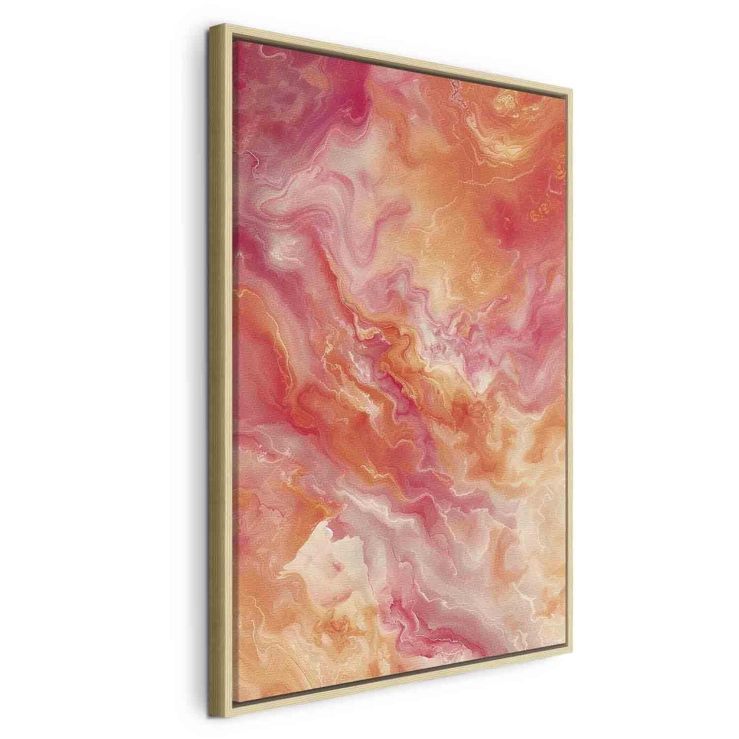 Leinwandbild - Fiery Colors - Dynamic Shapes in Colors of Fire and Pink Artgeist