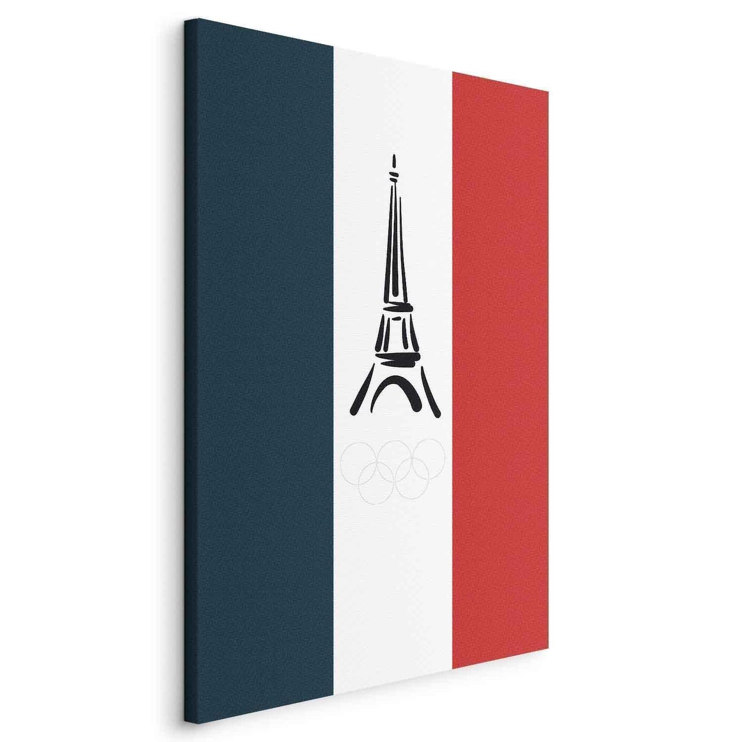 Leinwandbild - French Flag With Graphic Eiffel Tower Artgeist