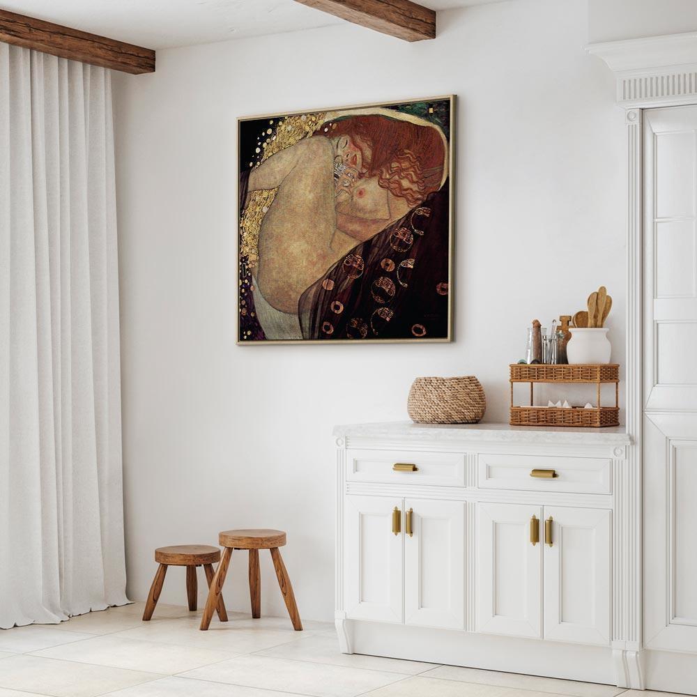 Leinwandbild - Gustav Klimt – Danae