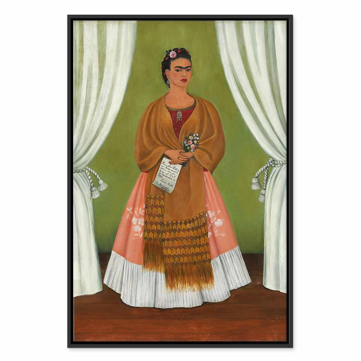 Leinwandbild - Frida Kahlo – Self-Portrait Dedicated to Leon Trotsky