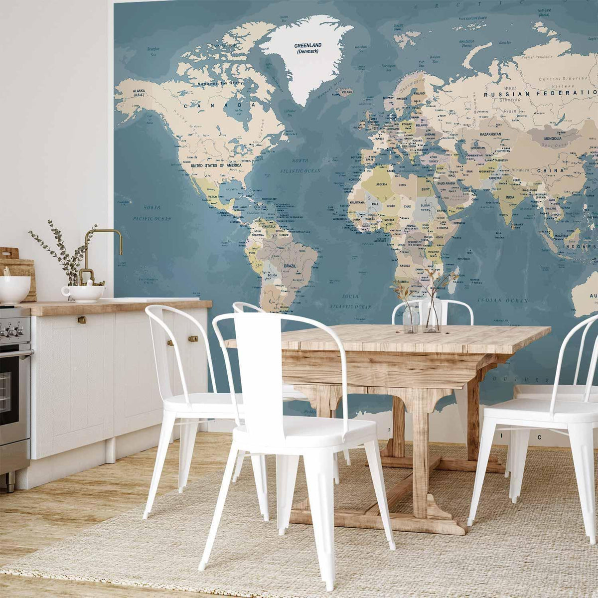 Fototapete - Vintage World Map
