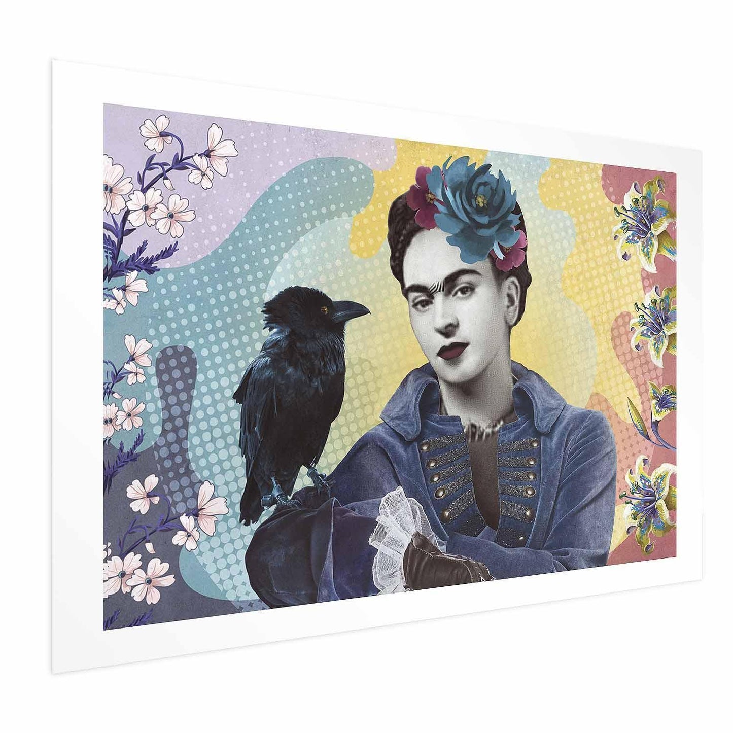 Farbenfrohes Frida Kahlo Kunstposter