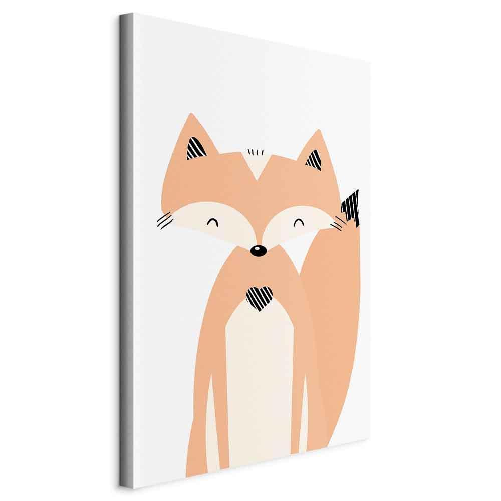 Leinwandbild - Happy Fox (1 Part) Vertical