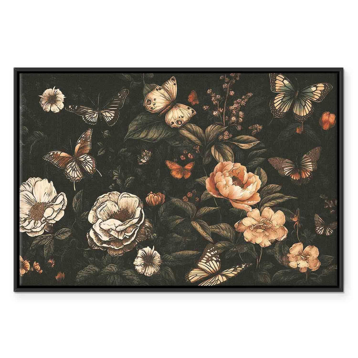 Leinwandbild Rustikaler Garten – Vintage Blumenarrangement