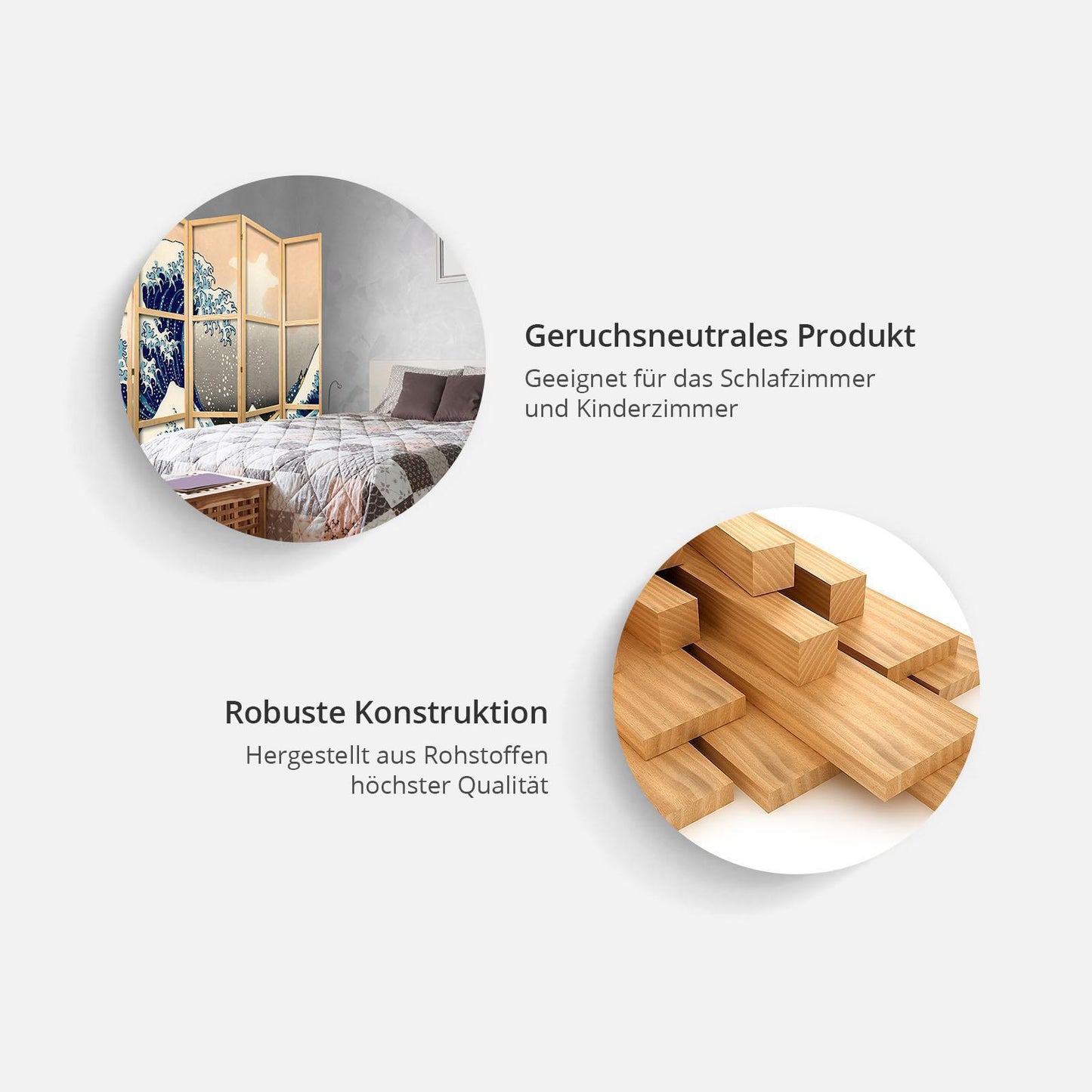 Japanischer Paravent - Cranes at Night - White and Gold Birds Flying Away on a Black Background