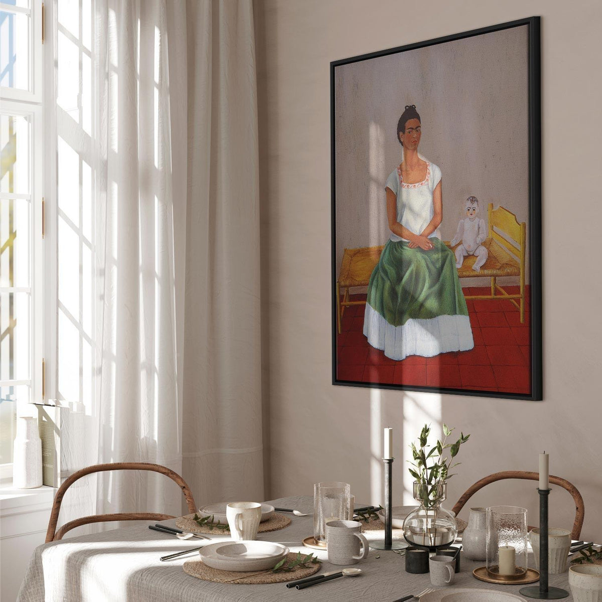 Leinwandbild - Frida Kahlo – Me and My Doll