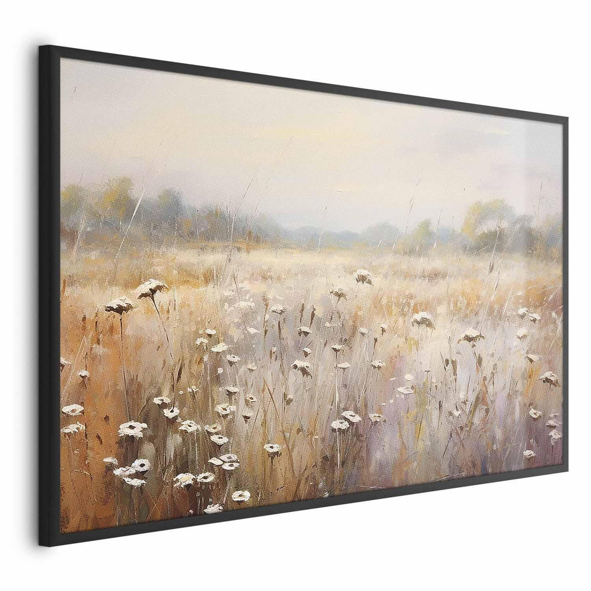 Poster - Impressionist meadow – field landscape in a pastel colour palette