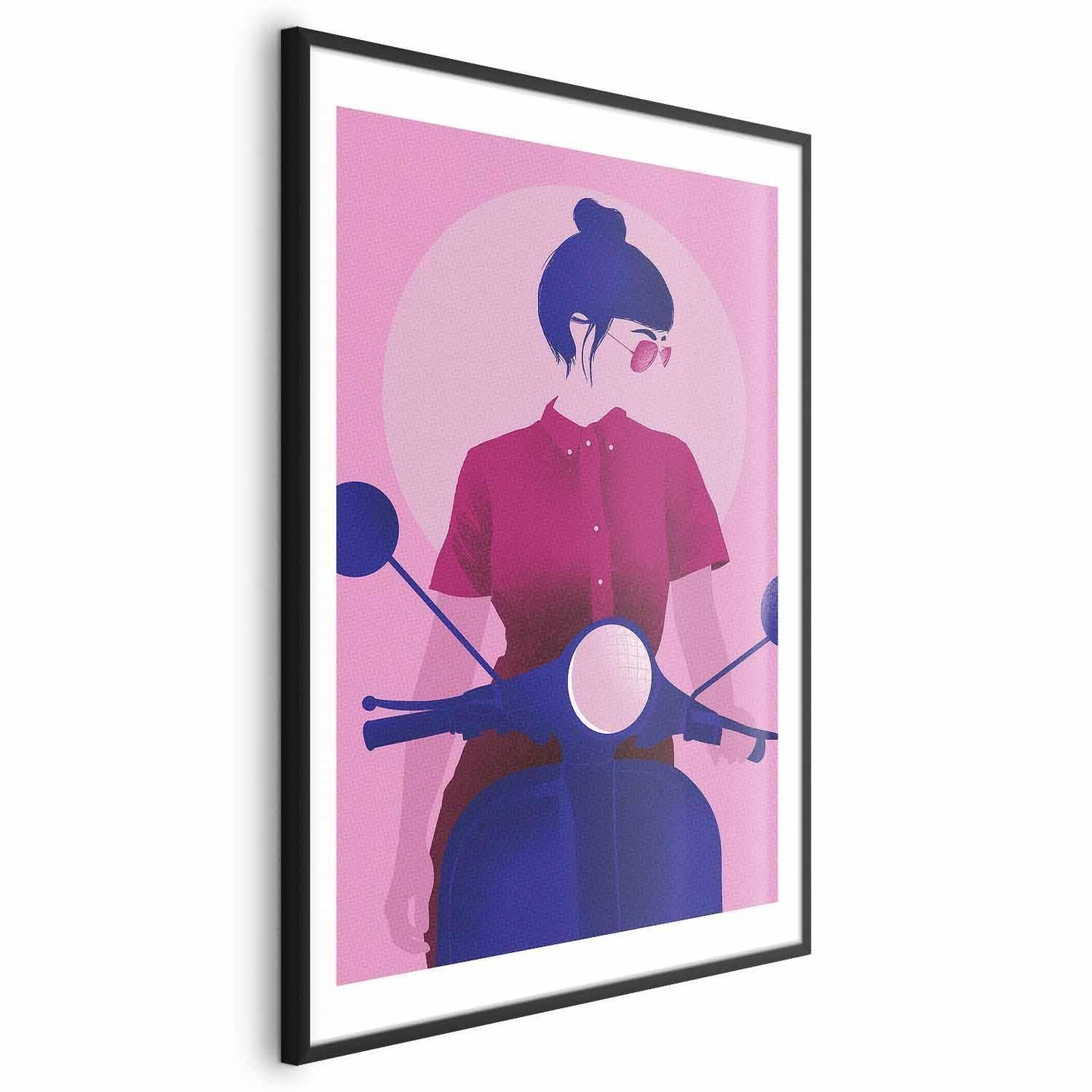 Poster - Woman on a Scooter Artgeist