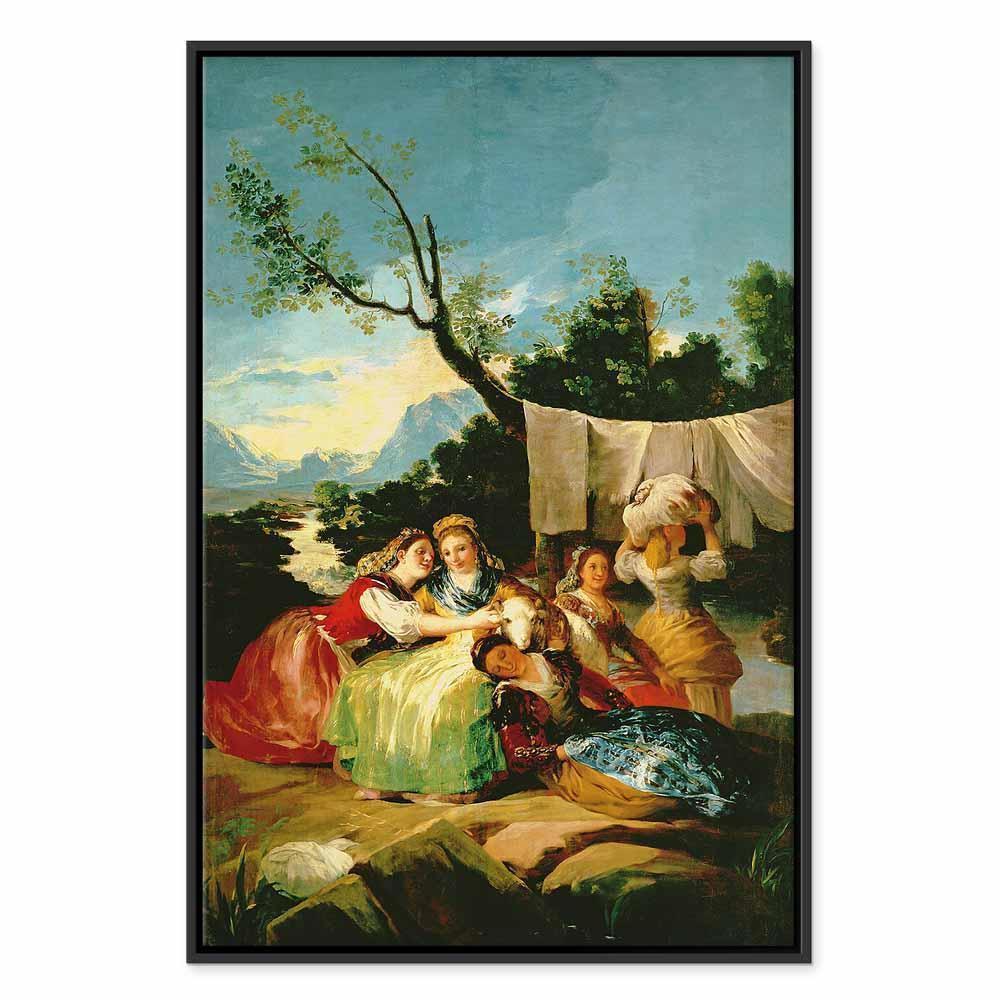 Leinwandbild - Francisco Goya – The Washerwomen