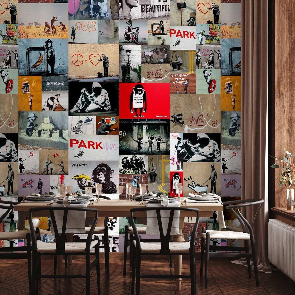 Tapete - Banksy - a collage