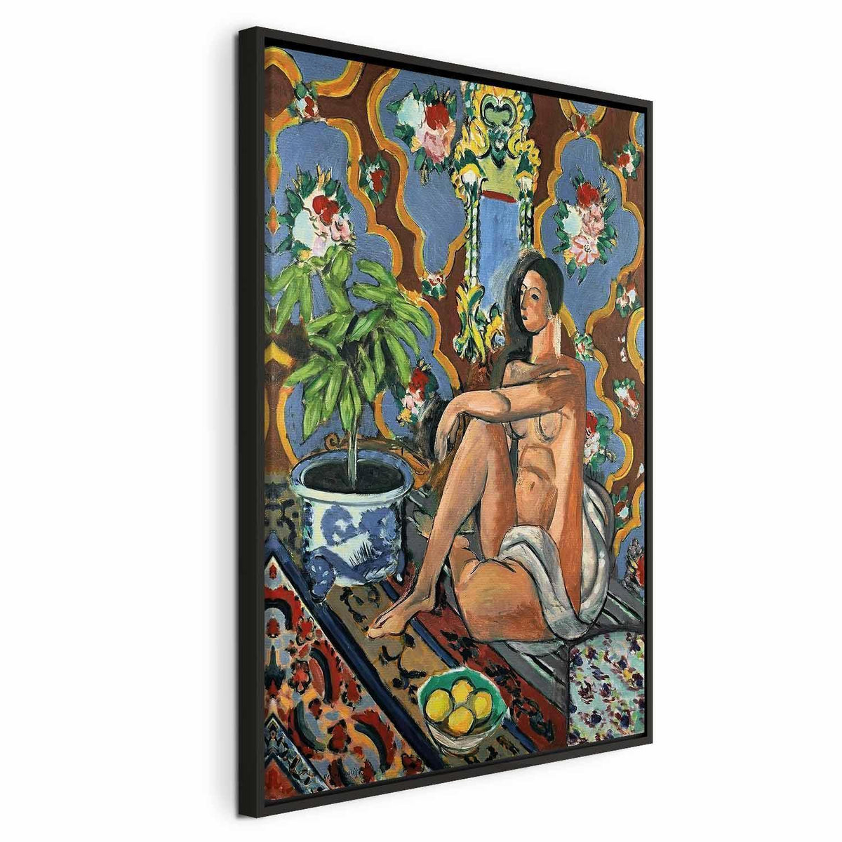 Leinwandbild - Henri Matisse – Decorative Figure on Ornamental Ground