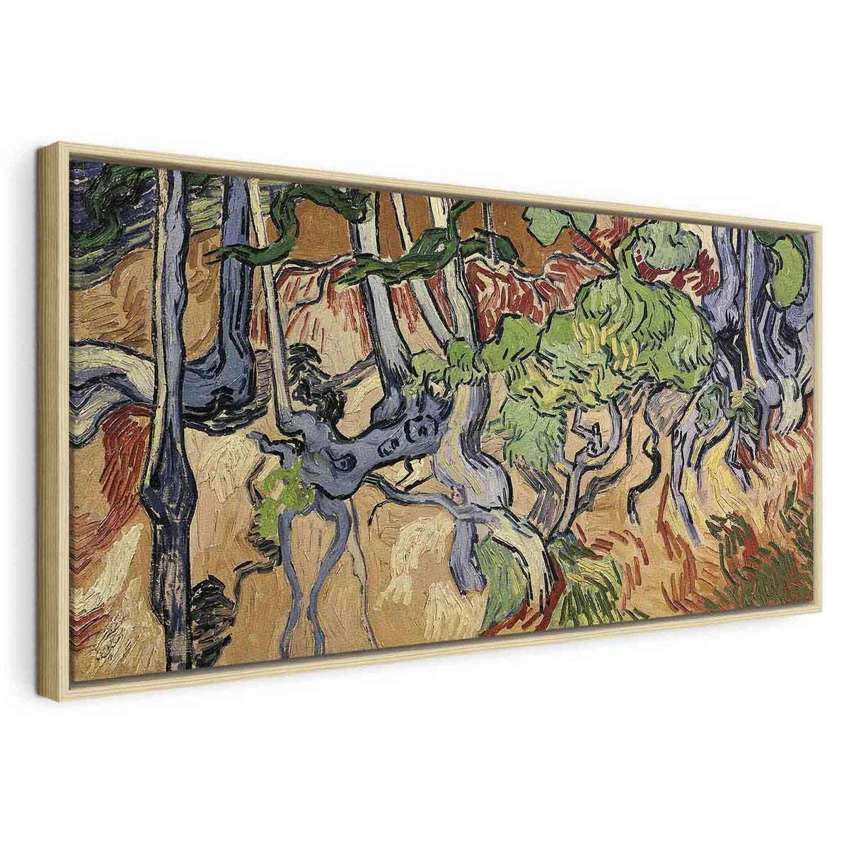 Leinwandbild - Vincent Van Gogh – Tree roots